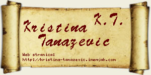 Kristina Tanazević vizit kartica
